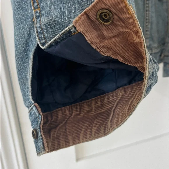 VTG 80s Wrangler Western M-159 Sherpa Lined Denim Jacket Corduroy Wrist Size XXL - Picture 4 of 14